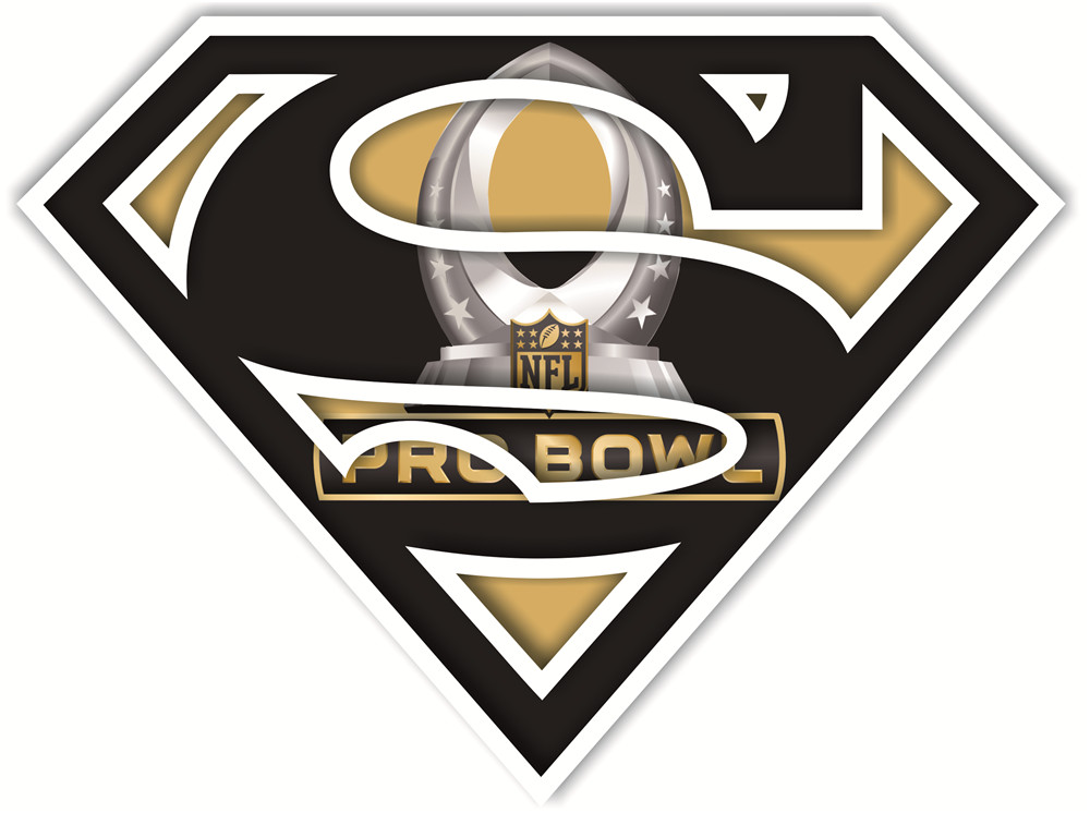 NFL Pro Bowl superman logos iron on heat transfer